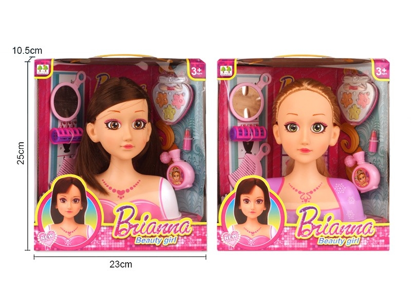 DOLL HEAD W/ACCESSORIES，2ASST - HP1166476
