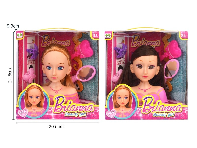 DOLL HEAD W/ACCESSORIES，2ASST - HP1166481