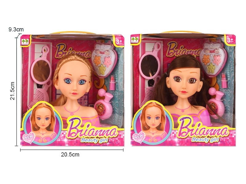 DOLL HEAD W/ACCESSORIES，2ASST - HP1166483
