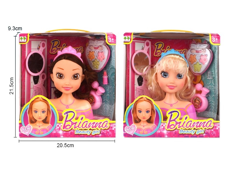 DOLL HEAD W/ACCESSORIES，2ASST - HP1166484