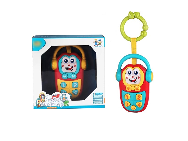 BABY RATTLE W/LIGHT & MUSIC NOT  INCLUDE BATTER，YELLOW/GREEN - HP1166549