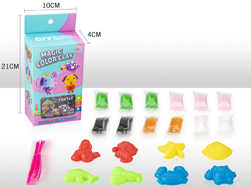 SOFT CLAY SET 12PCS CALY+2 PCS MOLD RAMDON+1PCS SPECIFICATION+3PCS TOOL - HP1167236