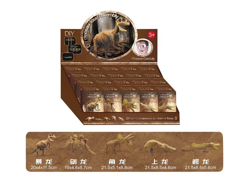 DIY ASSEMBLY DINOSAUR DIG SET 20PCS/DISPLAY - HP1167688