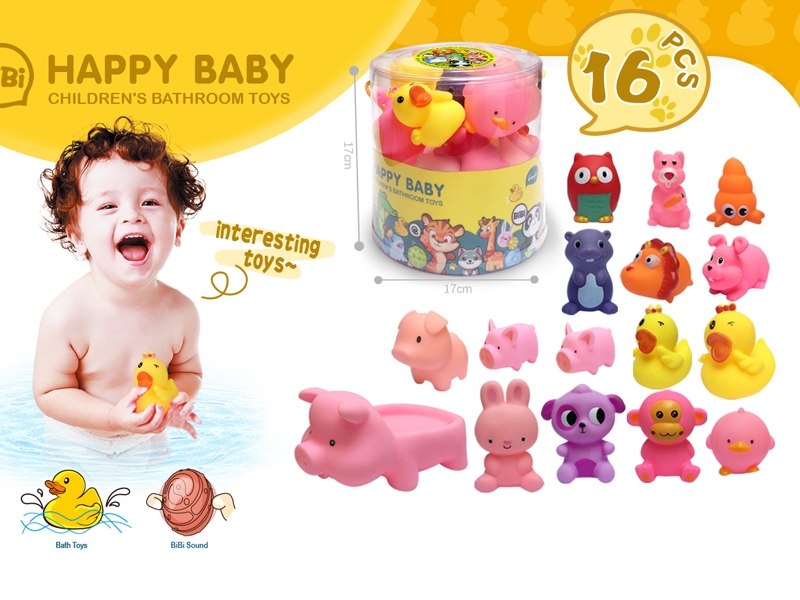 VINYL BATH TOYS 16PCS - HP1167787