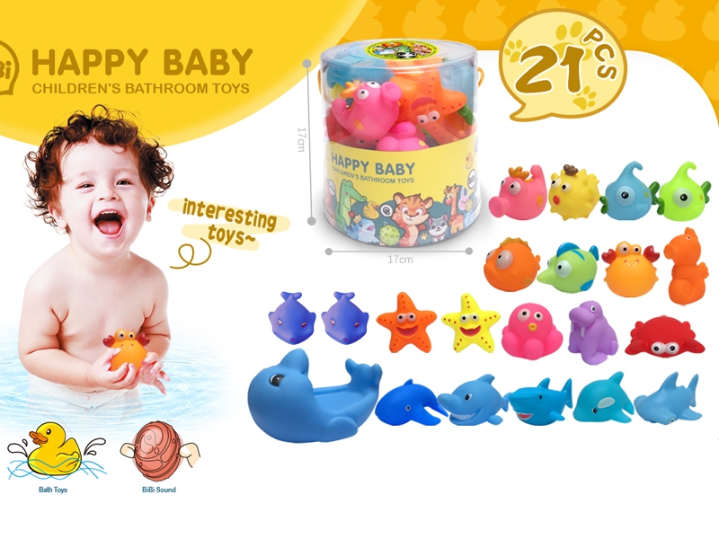VINYL BATH TOYS 21PCS - HP1167788