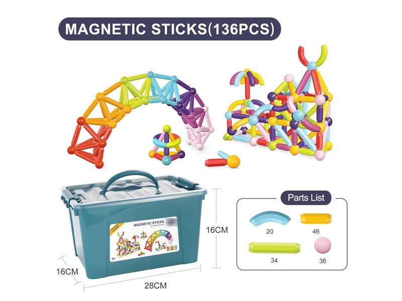 MAGNETIC STICKS 136PCS - HP1168601