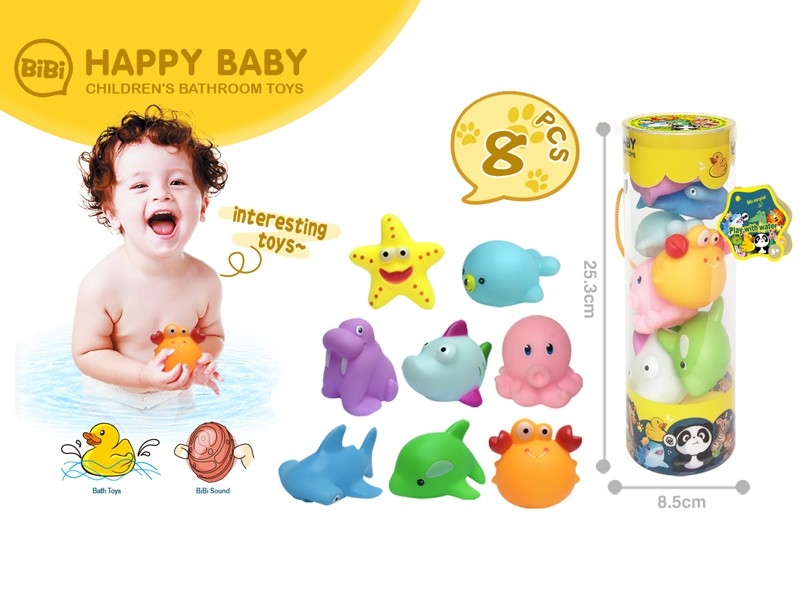 VINYL BATH TOYS 8PCS - HP1169085
