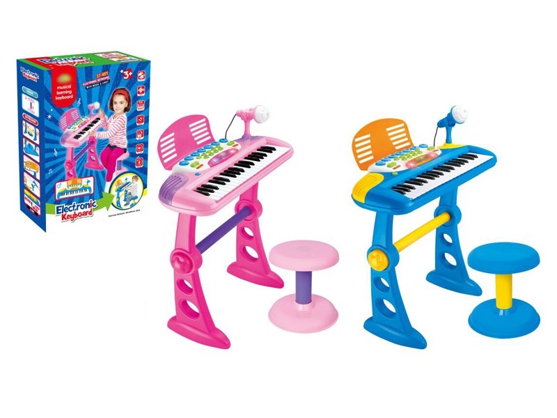37-KEY ELECTRONIC ORGAN W/MICROPHONE & CHAIR - HP1170184