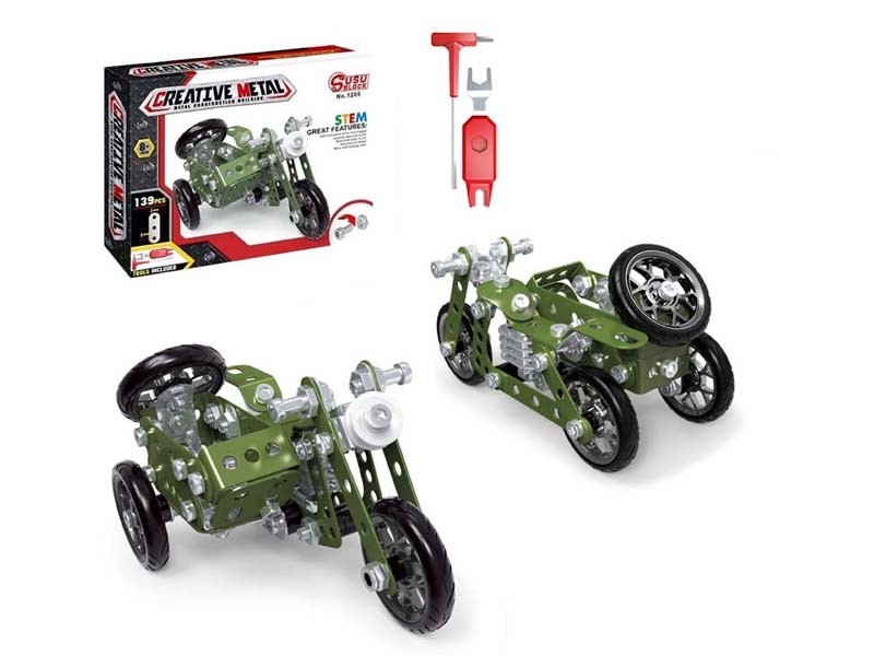 DIY ASSEMBLE METAL TRICYCLE 139PCS - HP1170208