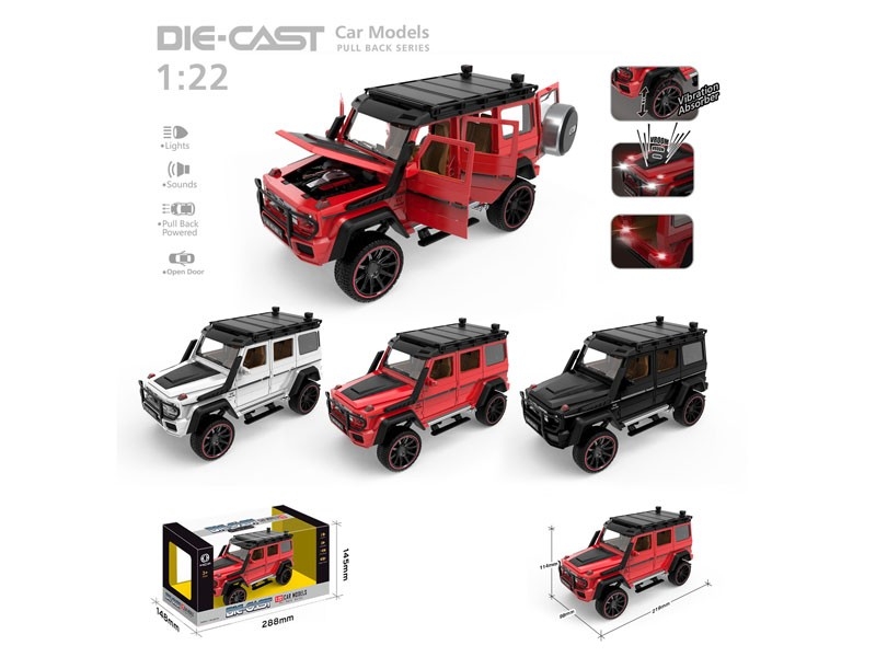 PULL BACK DIE CAST CAR W/LIGHT & MUSIC - HP1170255