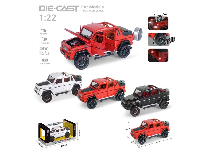 PULL BACK DIE CAST CAR W/LIGHT & MUSIC - HP1170256