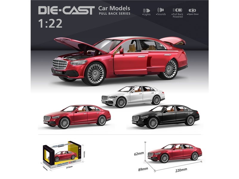 PULL BACK DIE CAST CAR W/LIGHT & MUSIC - HP1170266