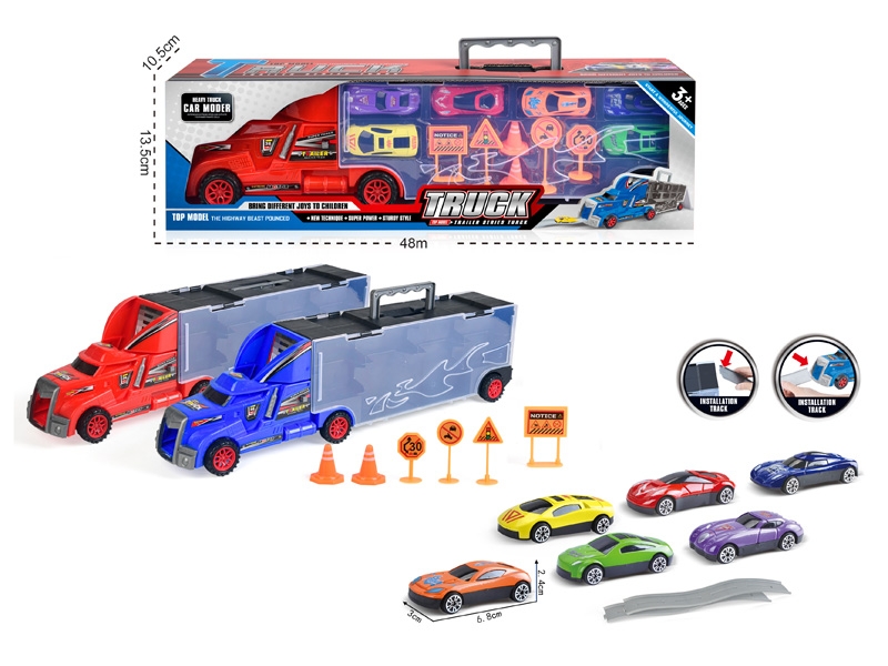 FREE WAY CONTAINER TRUCK W/6 PCS FREE WAY CAR & ACCESORIES - HP1171054