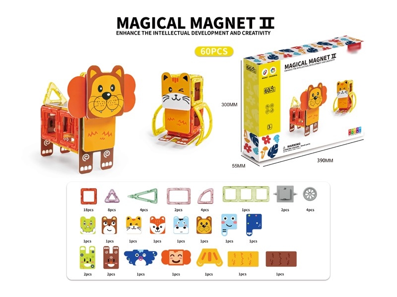 MAGNETIC BUILDING BLOCKS 60PCS - HP1171569
