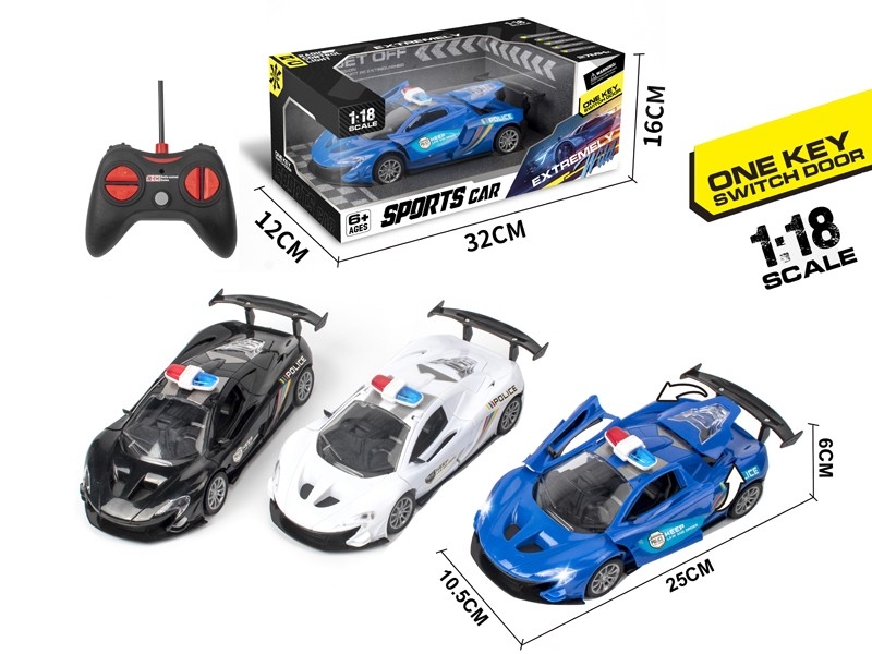 1:18四通遥控一键开门仿真警车 - HP1171622