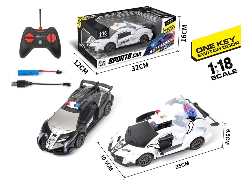 1：18遥控变形灯光导弹车（警车） - HP1171633