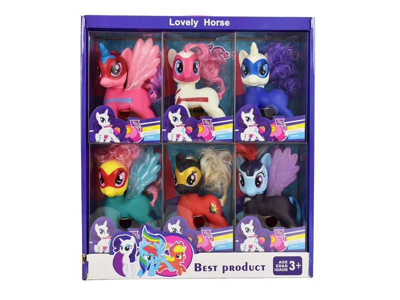 VINYL HORSE W/MUSIC，6PCS/DISPLAY - HP1172404
