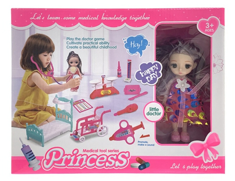DOCTOR SET + 6“ JOINTS BODY DOLL - HP1172906