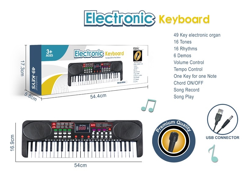 49 KEYS ELECTRONIC ORGAN W/MICROPHONE & USB - HP1172932