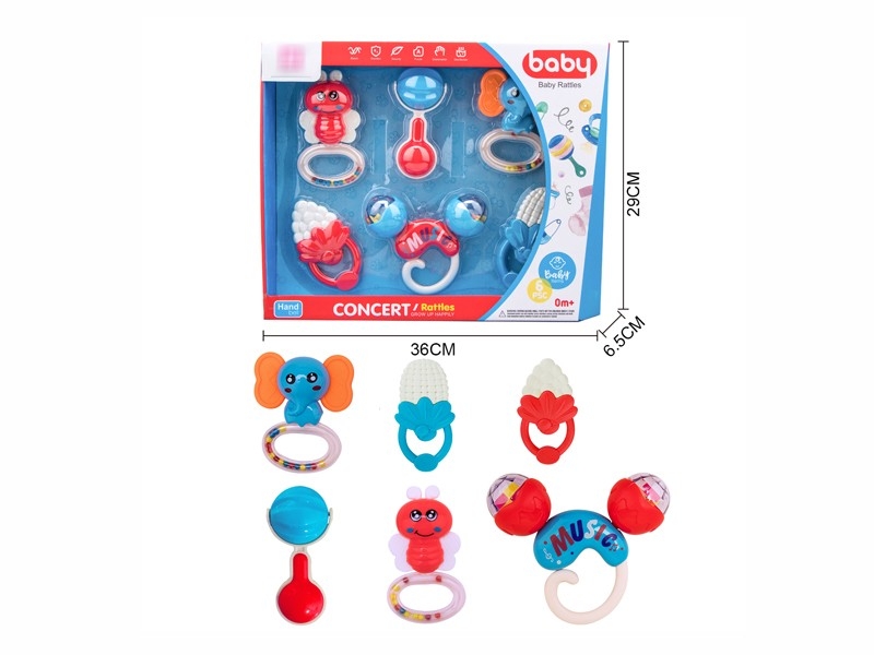BABY RATTLE 6PCS - HP1173100