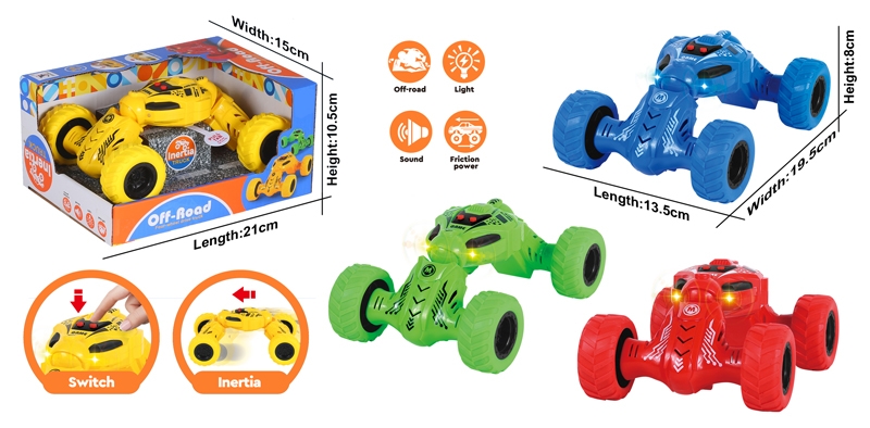 FRICTION CAR W/LIGHT & SOUND (CAR BODY CAN RISE AND FALL, INCLUDED BATTERY) - HP1173356