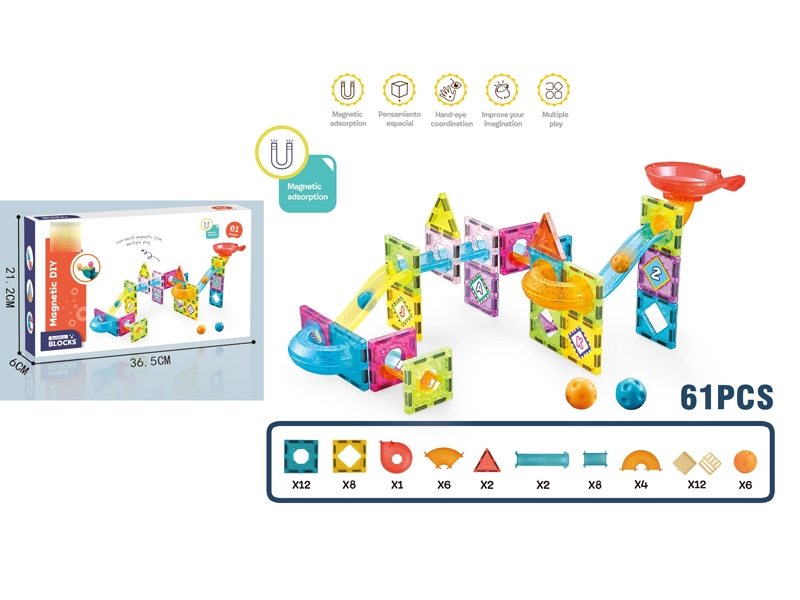 MAGNETIC BUILDING BLOCKS 61PCS - HP1173686