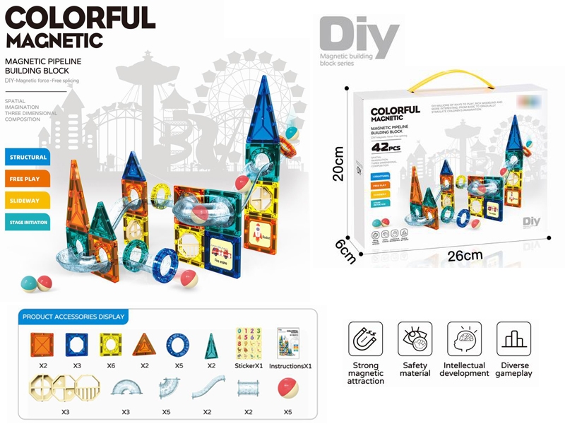 MAGNETIC BUILDING BLOCKS 42PCS - HP1173796