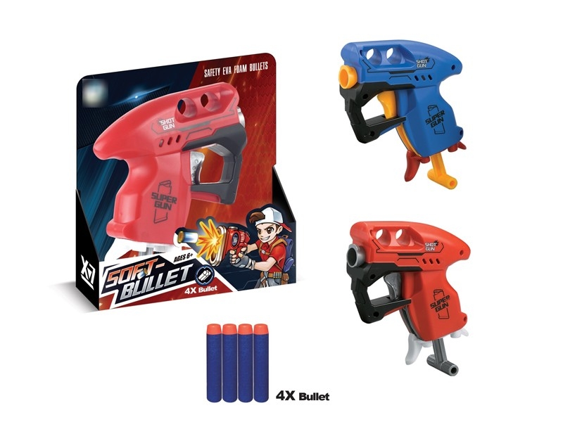 SOFT SHOOTING GUN W/4PCS BULLETS - HP1174837
