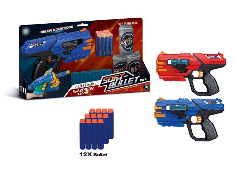 SOFT SHOOTING GUN W/12PCS BULLETS - HP1174845