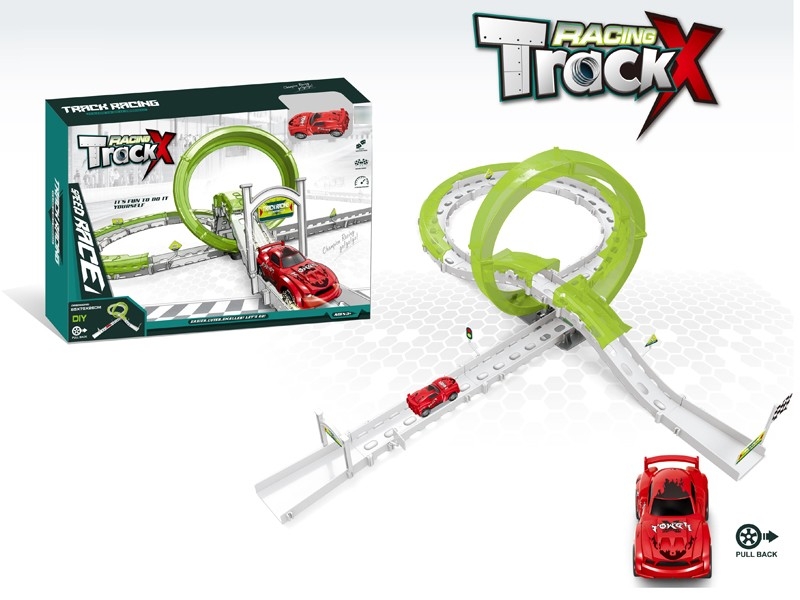RACING TRACK SET W/1 PULL BACK CAR（29PCS） - HP1174866