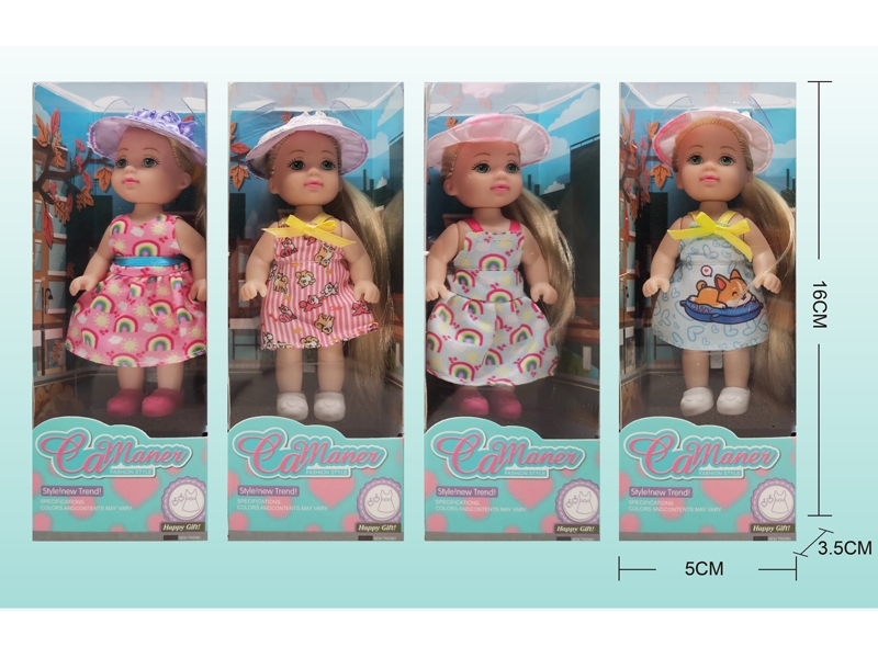 4.5“ SOLID BODY DOLL,4ASST. - HP1175686