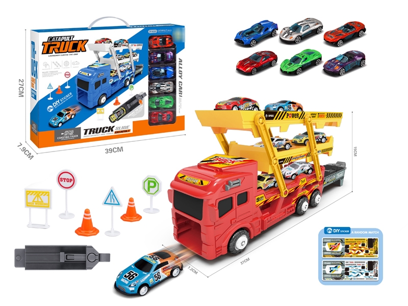 PRESS & GO CAR W/DIE-CAST CAR 6 PCS，2COLOUR - HP1175741
