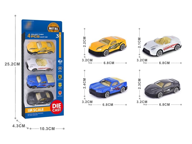 1:64 FREE WAY DIE-CAST CAR 4PCS - HP1176619