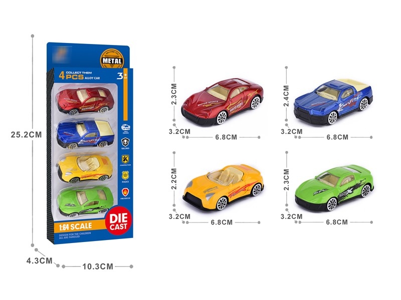 1:64 FREE WAY DIE-CAST CAR 4PCS - HP1176621