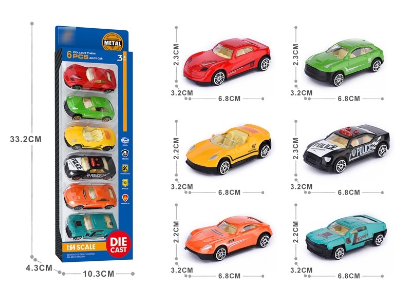 1:64 FREE WAY DIE-CAST CAR 6PCS - HP1176634