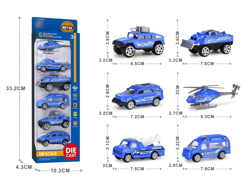 1:64 FREE WAY DIE-CAST CAR 6PCS - HP1176646