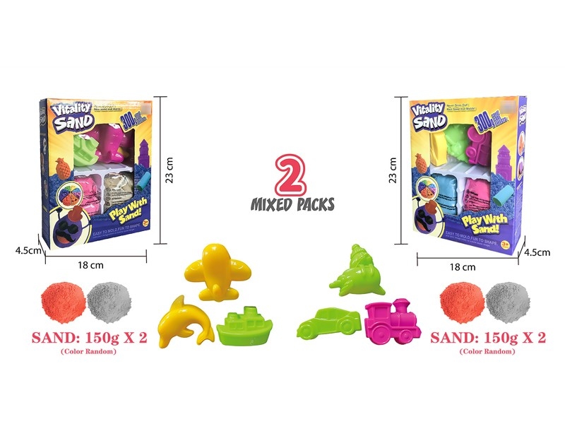 SPACE SAND SET 300G W/ACCESSORIES，2ASST - HP1176934