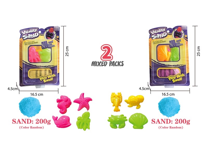 SPACE SAND SET 200G W/ACCESSORIES，2ASST - HP1176947