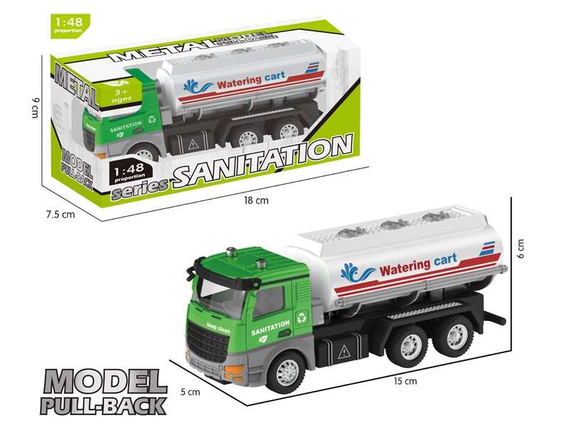 PULL BACK DIE-CAST SANITATION TRUCK - HP1177211