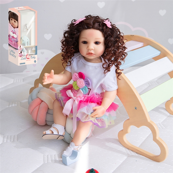 55CM HIGH SIMULATION SILICONE DOLL W/ACCESSERIES (THE DOLL WEARS A WIG, AND HAS REPRODUCTIVE ORGANS) - HP1177618