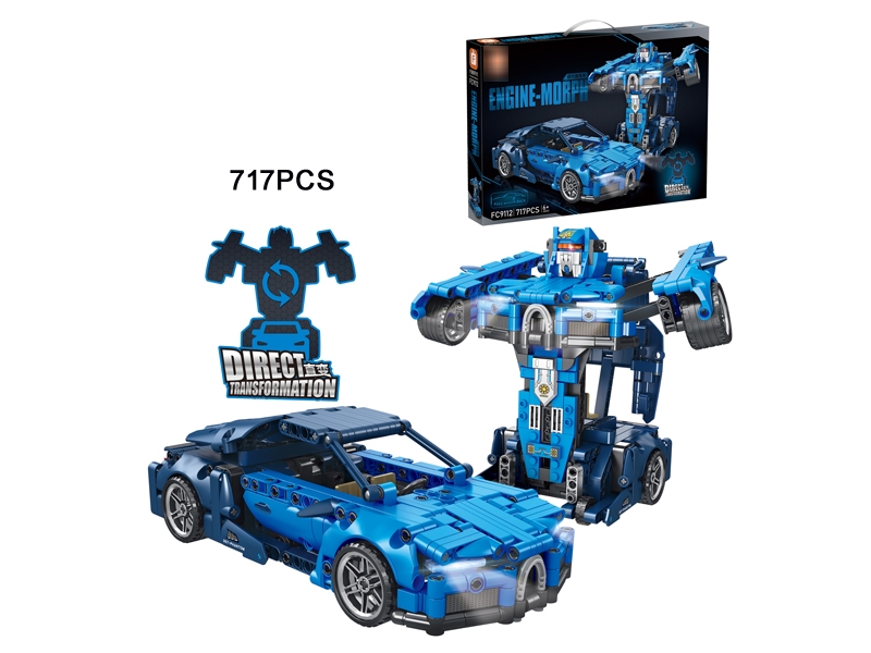 PULL BACK BLOCKS TRANSFORMER CAR 717PCS - HP1177830