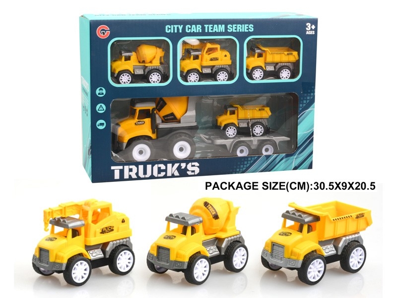 FRICTION CONSTRUCTION CAR W/PULL BACK CAR 4PCS - HP1178818