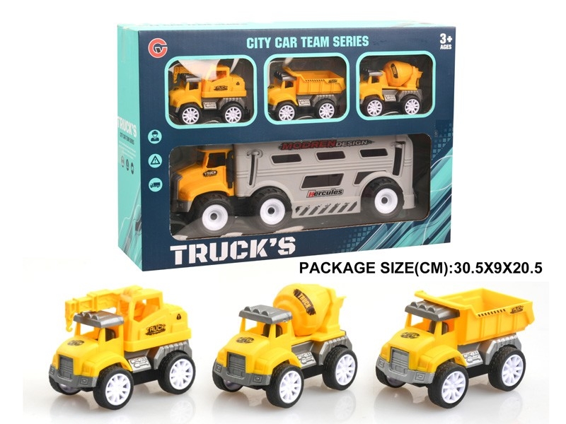 FRICTION CONSTRUCTION CAR W/PULL BACK CAR 3PCS - HP1178823