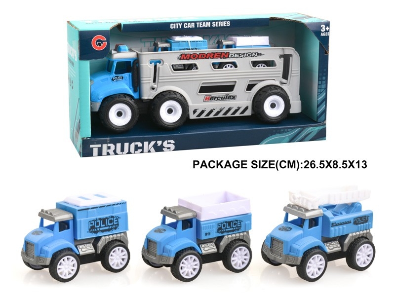 FRICTION POLICE CAR W/PULL BACK CAR 2PCS - HP1178846