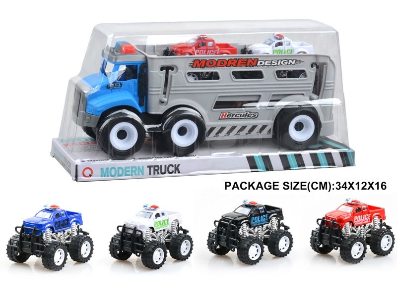 FRICTION POLICE CAR W/FRICTION CAR 2PCS - HP1178958
