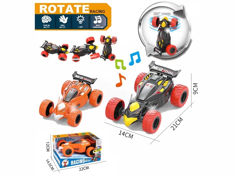 FRICTION STUNT CAR W/LIGHT & SOUND (2 COLORS, INCLUDED BATTERY) - HP1179916