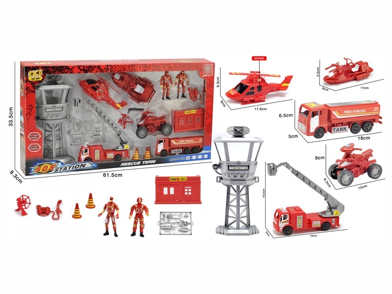 FIRE FIGHTING SET (W/LIGHT & SOUND, INCLUDED BATTERY) - HP1179937