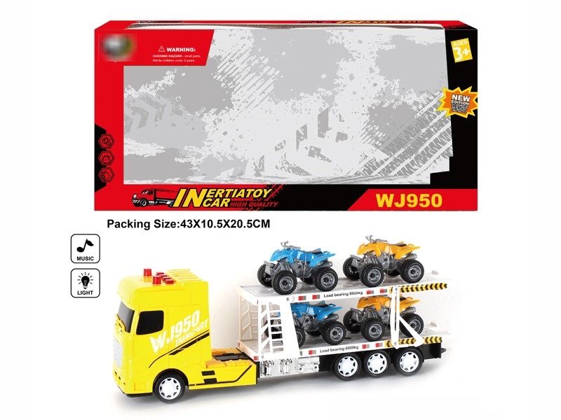 FRICTION TOW TRUCK W/LIGHT & MUSIC (INCLUDED BATTERY, 2 COLORS) - HP1180271