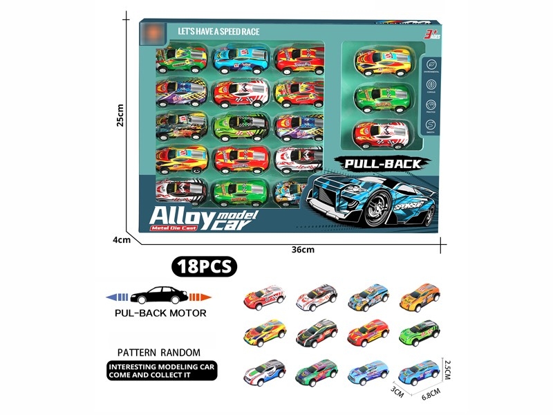 PULL BACK CAR 18PCS - HP1180474