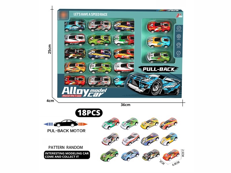 PULL BACK CAR 18PCS - HP1180476